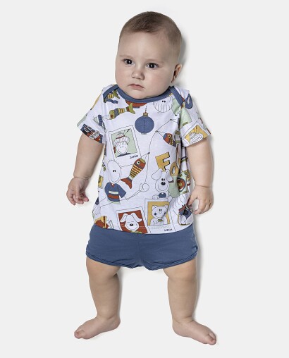 Kit Pagão Masculino Bebê Manga Curta