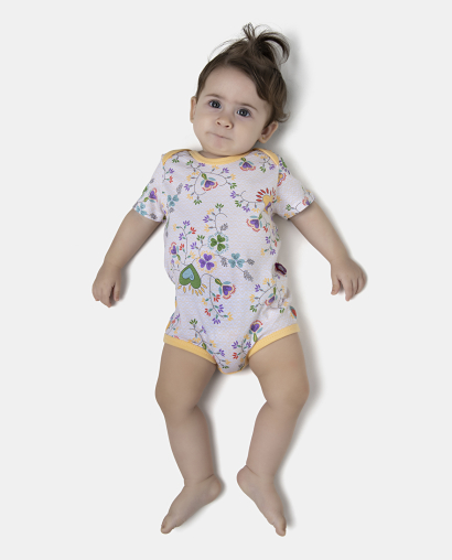 Kit Body Feminino Bebe Manga Curta