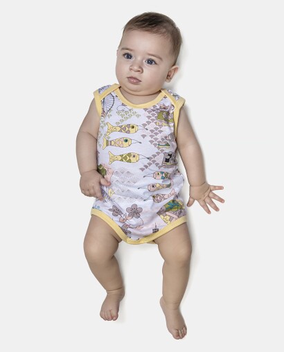 Kit Body Feminino Bebê Sem Mangas 