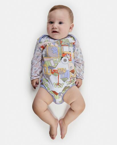 Kit Body Bebe Manga Longa Feminino
