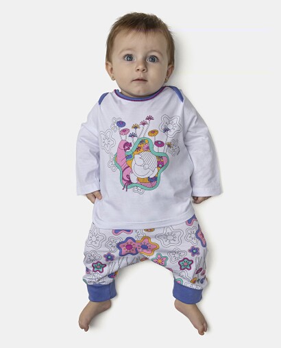 Kit Pagão Feminino Bebê Manga Longa