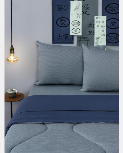 Jogo de Lençol King Listrado