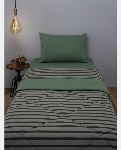 Jogo de Lençol Casal Unissex Listrado