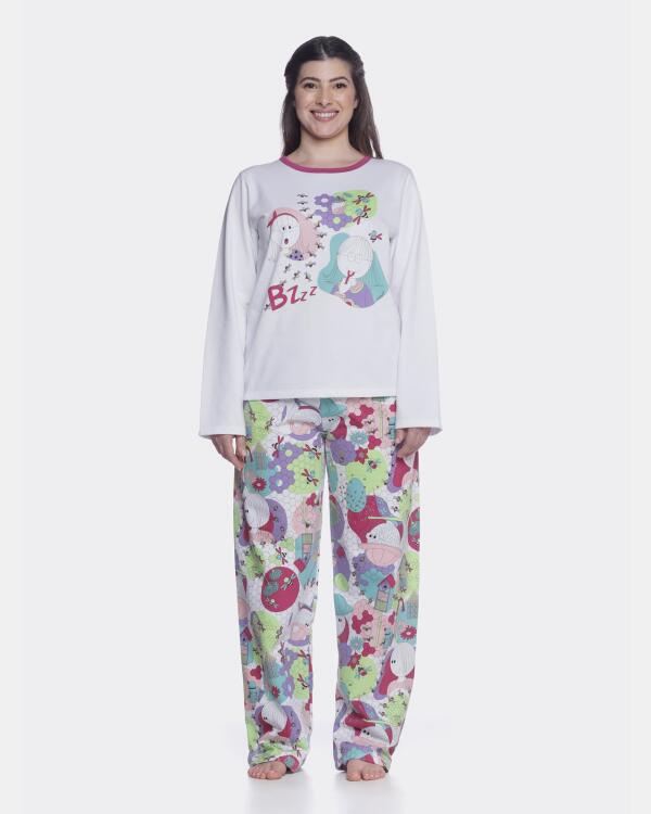 Conjunto Feminino Adulto Manga Longa e Calça Moletinho