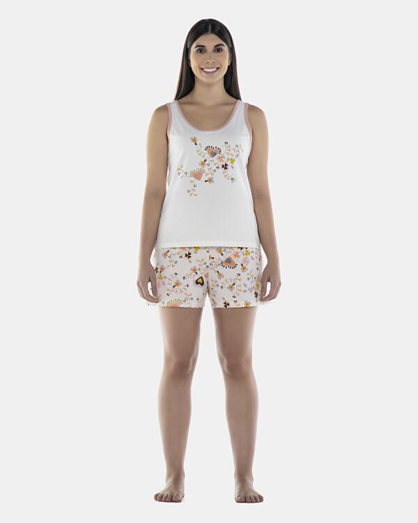 Pijama Feminino Adulto Regata e Short