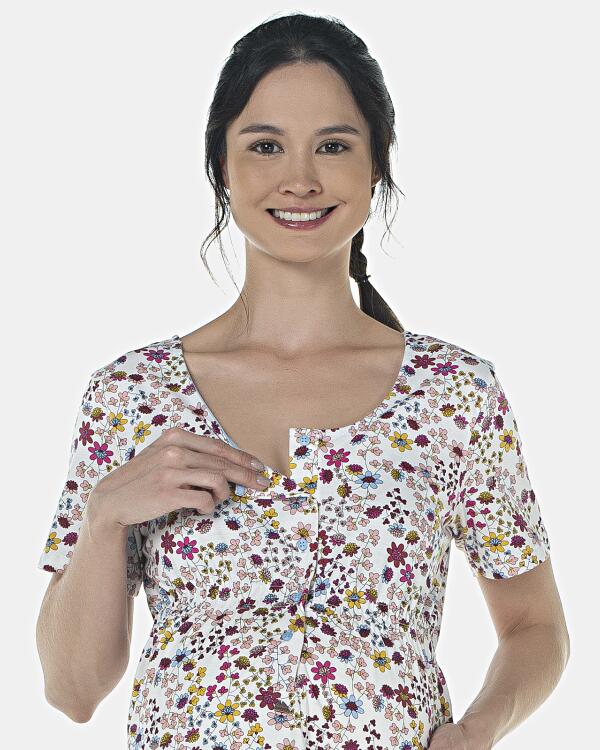 Pijama Feminino Gestante Manga Curta e Short