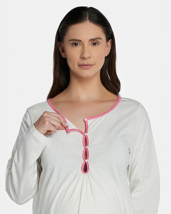 Pijama Feminino Adulto Gestante Manga Longa e Calça