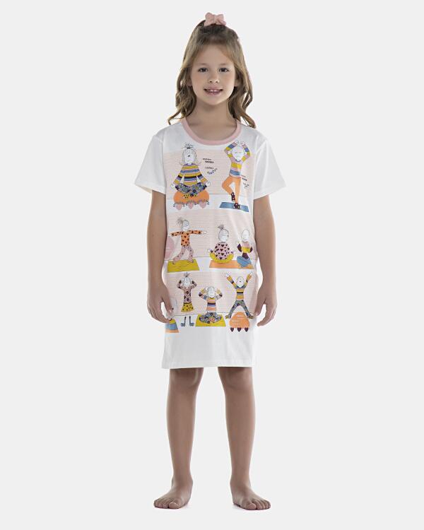 Camisão Feminino Kids Manga Curta