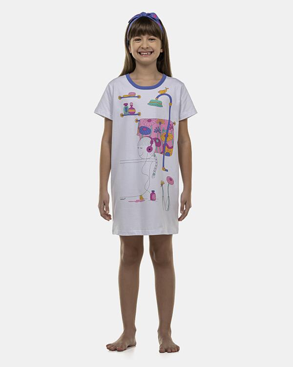 Camisão Feminino Kids Manga Curta