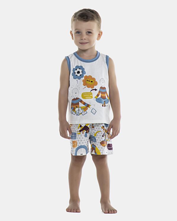 Pijama Masculino Baby Regata Machão e Bermuda
