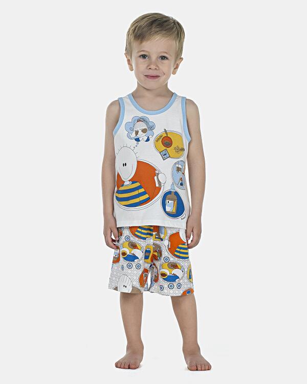 Pijama Masculino Baby Regata e Bermuda