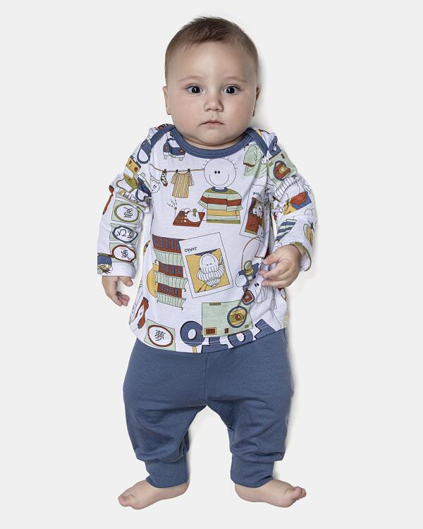 Kit Pagão Masculino Bebê Manga Longa
