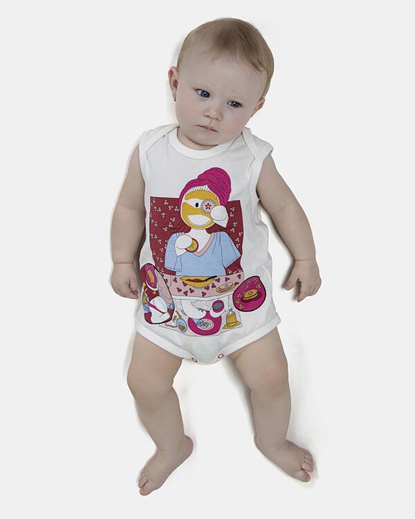 Kit Body Feminino Bebe Sem Mangas 