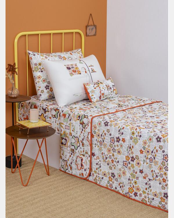 Lençol Elástico com Fronhas Berço Feminino