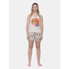 Pijama Feminino Curto Regata Média e Short Estampado