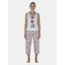 Pijama Feminino Adulto Regata e Corsário