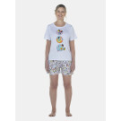 Pijama Feminino Adulto Manga Curta e Short