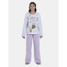 Pijama Feminino Adulto Manga Longa e Calça Plush