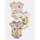 Kit Body Feminino Bebe Manga Curta