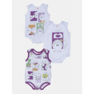 Kit Body Feminino Bebe Sem Mangas 