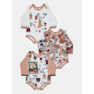 Kit Body Bebe Manga Longa Feminino