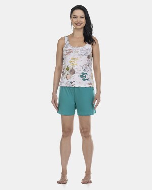 Pijama Feminino Adulto Regata e Short