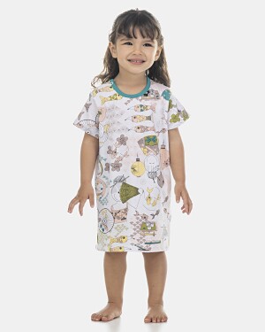 Camisão Feminino Baby Manga Curta