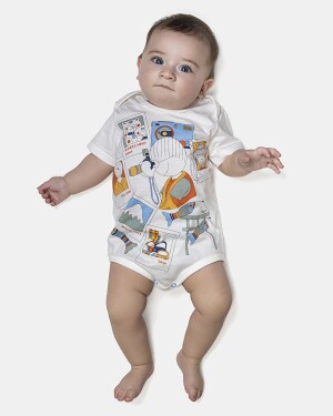 Body Bebê Manga Curta Unissex 