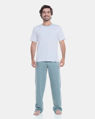 Pijama manga curta e calça