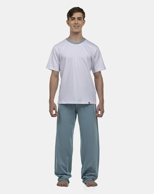 Pijama Masculino Adulto Manga Curta e Calça