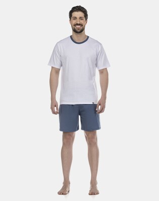 Pijama Masculino Adulto Manga Curta e Short