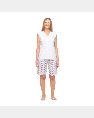 Conjunto Feminino Adulto Regata Aberta e Bermuda