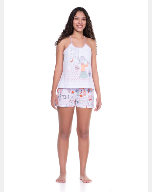 Conjunto Feminino Adulto Alça e Short