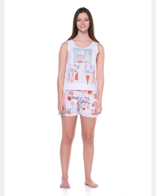 Conjunto Feminino Adulto Alça e Short