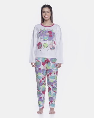 Conjunto Feminino Adulto Manga Longa e Calça