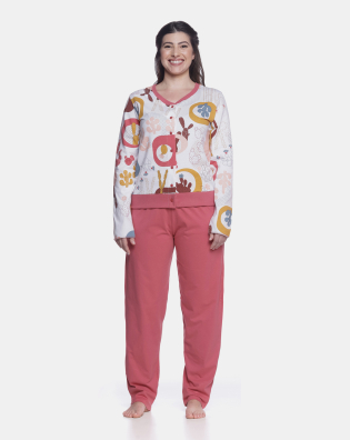 Homewear manga longa e calça       