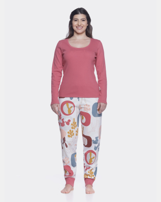 Conjunto Feminino Adulto Manga Longa e Calça Moletinho