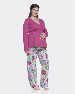 Homewear gestante manga longa e calça