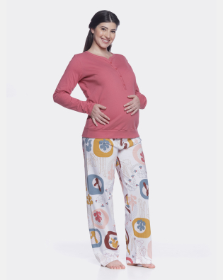 Homewear gestante manga longa e calça