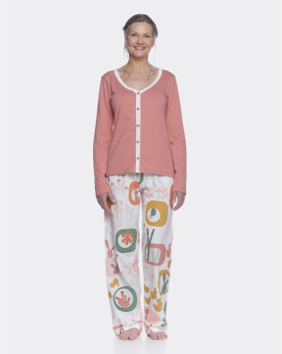 Homewear clássico manga longa e calça