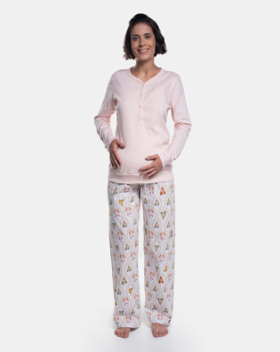 Homewear Gestante Manga Longa e Calça