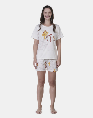 Pijama manga curta e short     