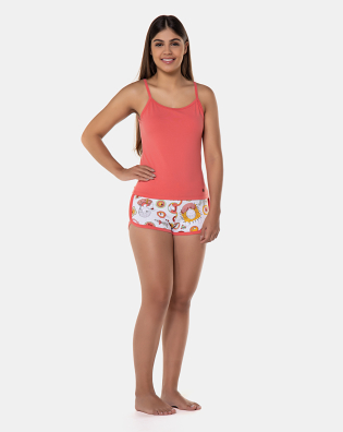 Pijama Feminino Curto Alça e Shorts