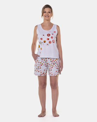 Conjunto Pijama Regata e Short com Bolsos