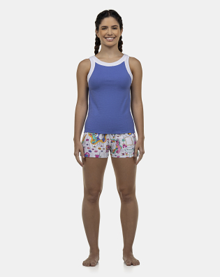 Pijama Feminino Adulto Regata e Short