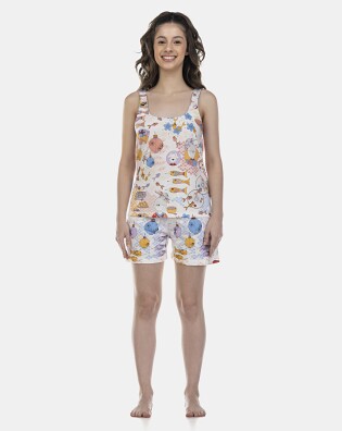 Pijama Feminino Adulto Regata e Short