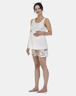 Pijama Feminino Gestante Regata e Short