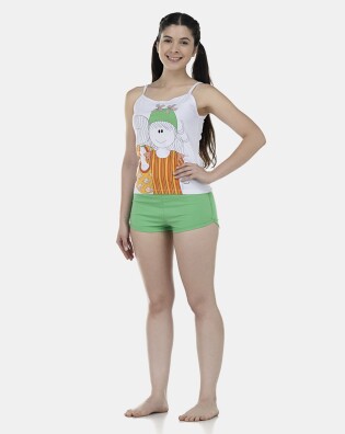 Pijama Feminino Adulto Alça e Short