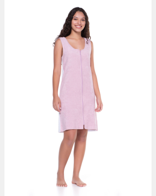 Roupão Feminino Adulto Regata Com Zíper 
