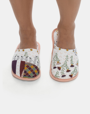 Pantufa Sonhart Fechada Feminina Adulto Estampada